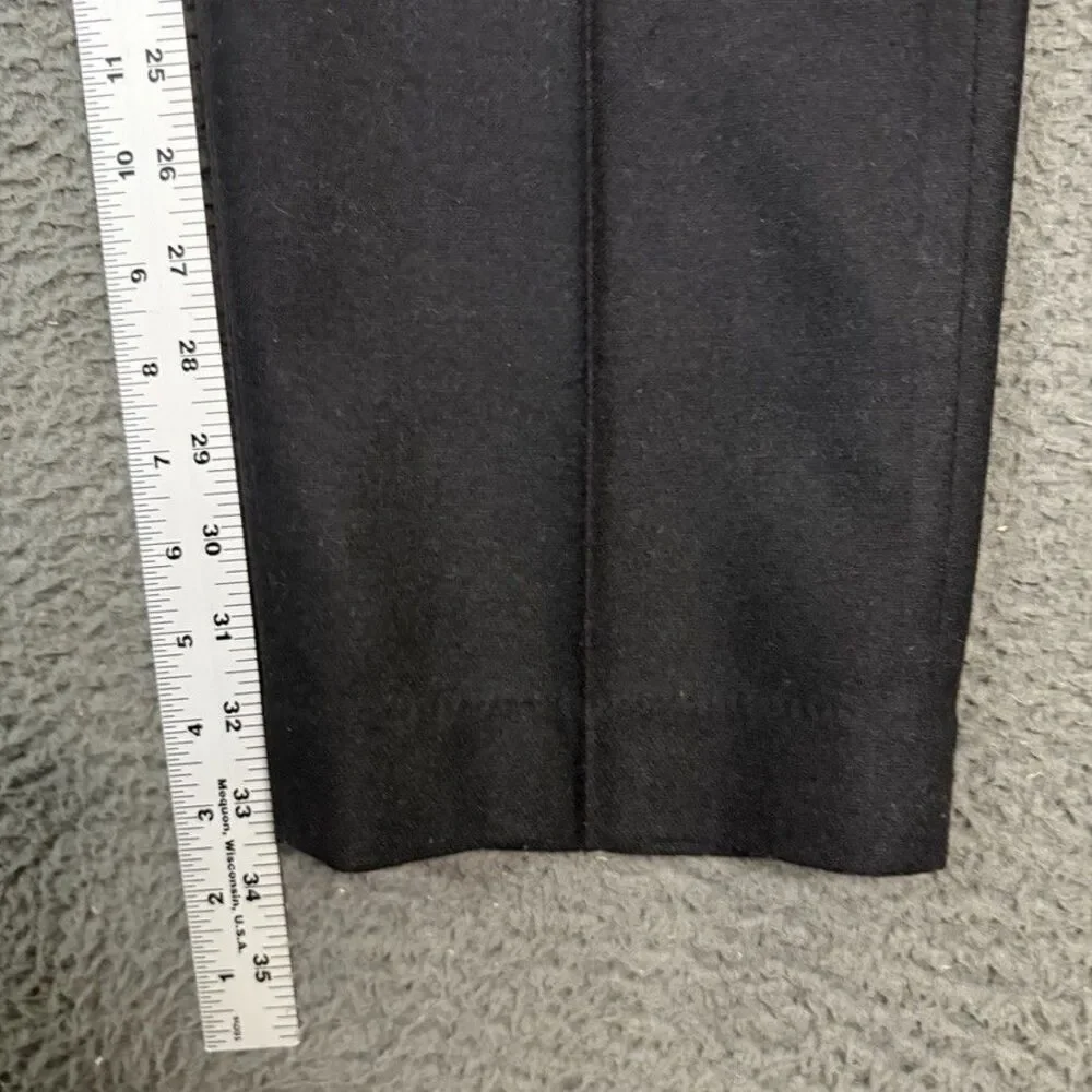 Vtg Polo Ralph Lauren Dress Pants Mens 34x34 Black Straight Fit Flannel Wool